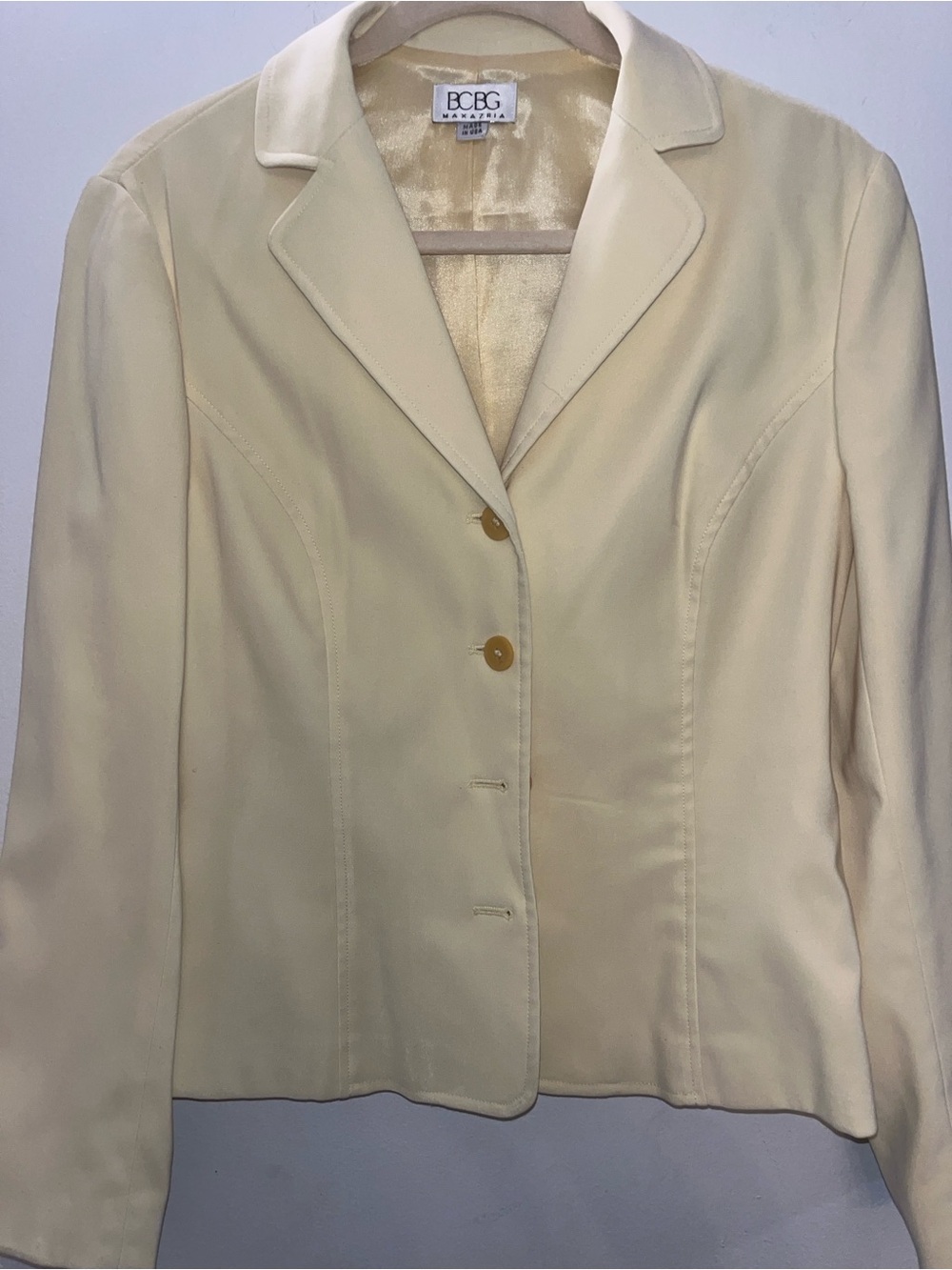 BCBGMaxAzria Light Cream Tailored Women's Blazer